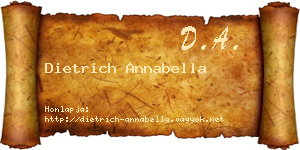 Dietrich Annabella névjegykártya